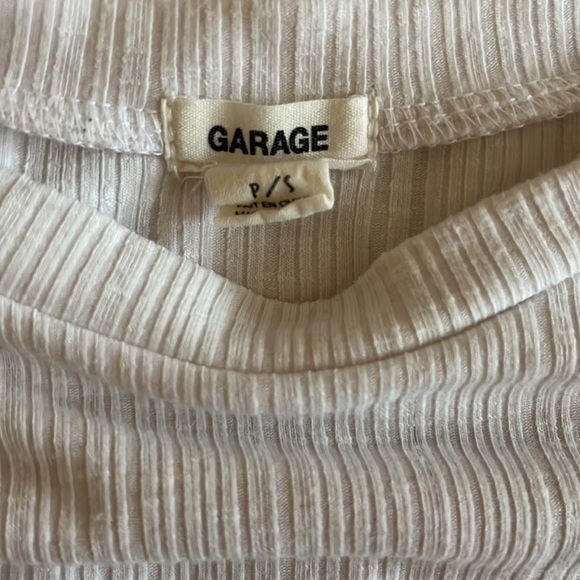 3 for $15! Garage Cropped White T-Shirt - Picture 3 of 5